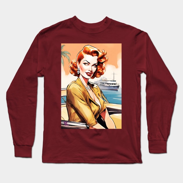 Red Hair Diva Long Sleeve T-Shirt by Viper Unconvetional Concept